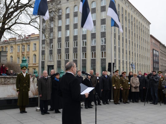 Küüditamise aastapäeva mälestusüritus Vabadussõja võidusamba juures